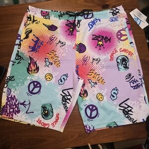 Fresh Prints Of Bel-Air Drill Clothing Co Men's board shorts Graffiti Emoji XL
